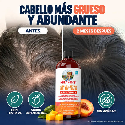 MaryRuth's Multivitamínico Líquido Con Lustriva® para un cabello más grueso y abundante