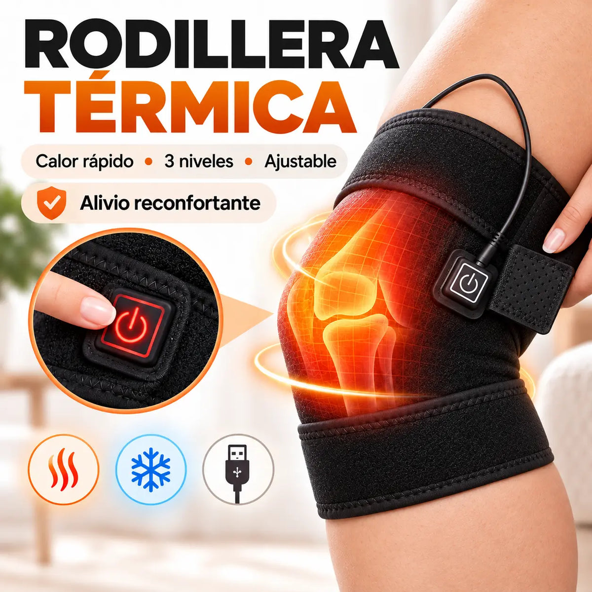 Rodillera Termica Con Calefaccion